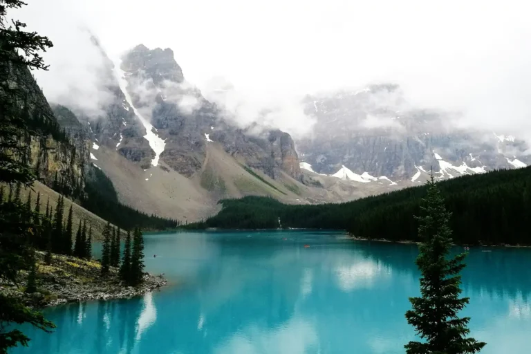 story - lake and mountains